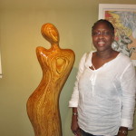 My sister Elise with Max Taylor sculpture